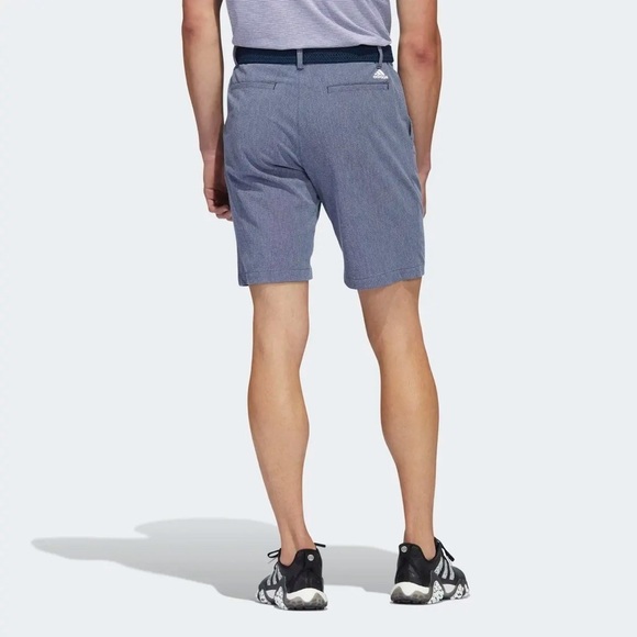 NWT Adidas Crosshatch Golf Shorts Collegiate Navy - Picture 2 of 14